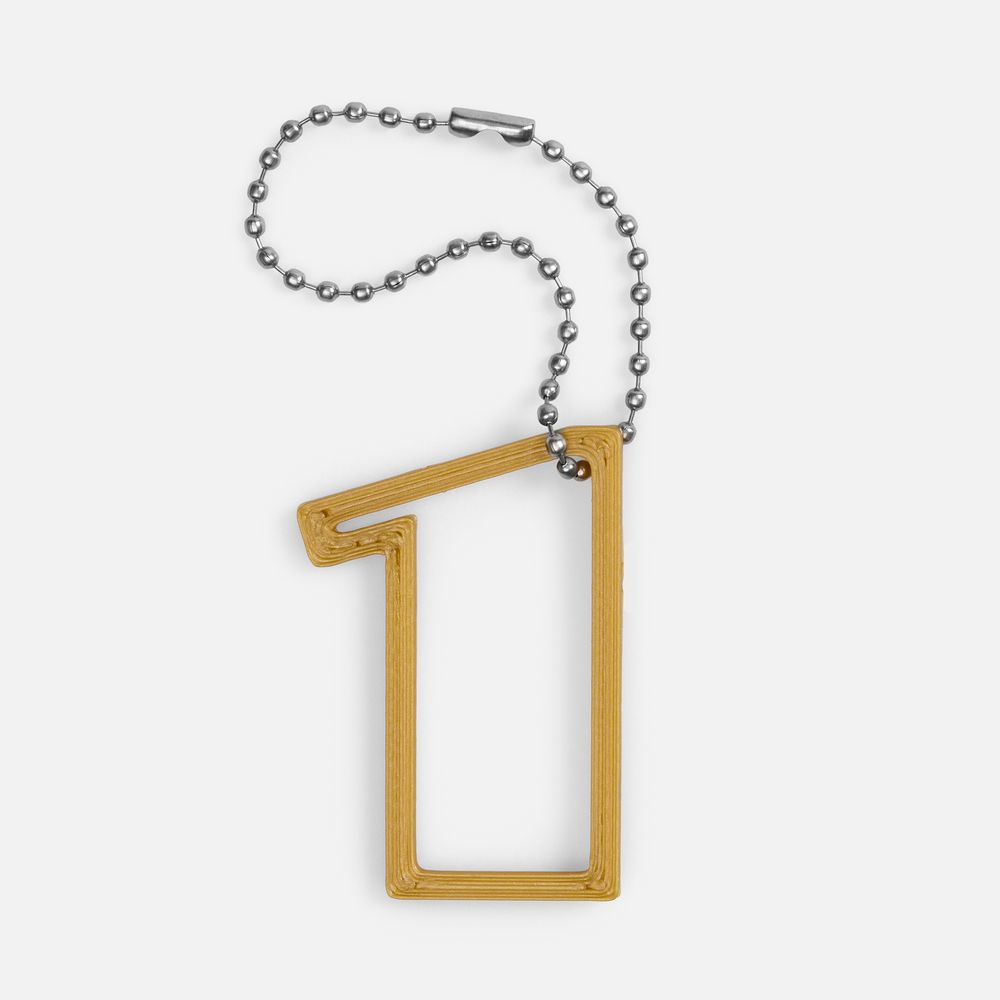 Подвеска Symbol, 3D-печать на заказ, цифра 1 / Миниатюра WWW (1000)