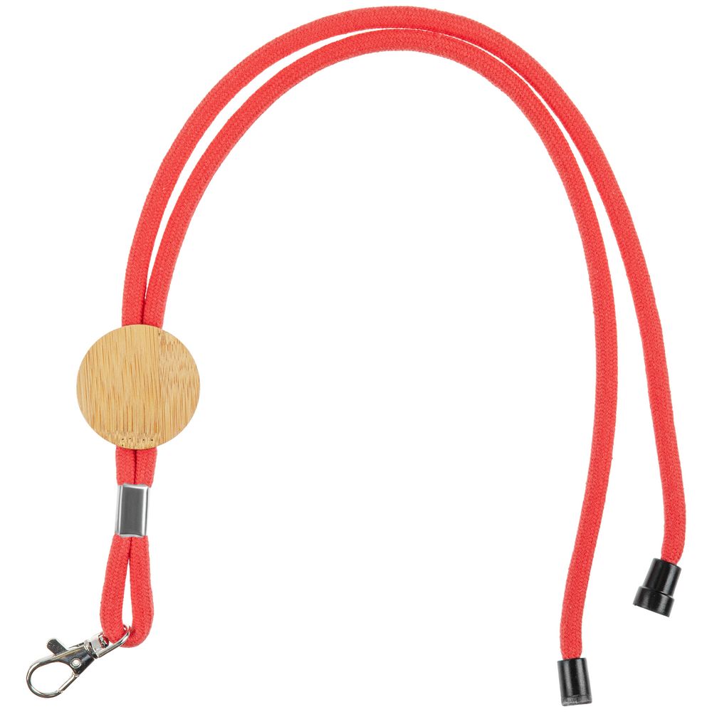 Шнурок для бейджа Tube Wood, красный / Миниатюра WWW (1000)