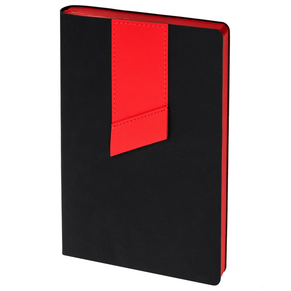 Ежедневник Bookmark, недатированный, черный с красным / Миниатюра WWW (1000)