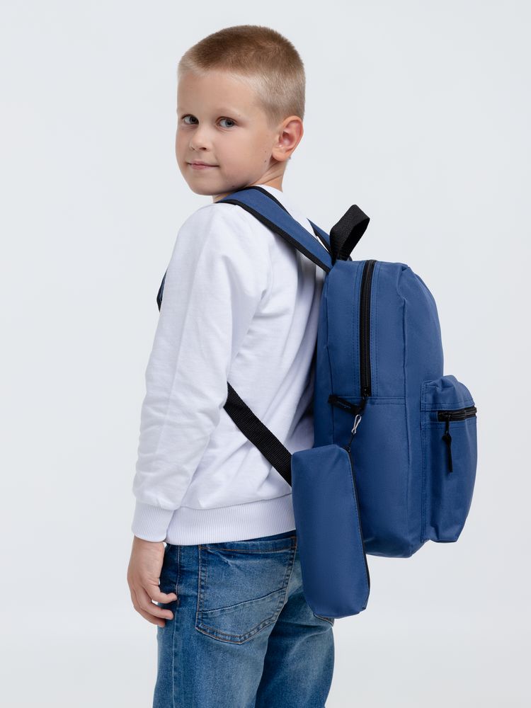 Детский рюкзак Base Kids с пеналом, темно-синий / Миниатюра WWW (1000)