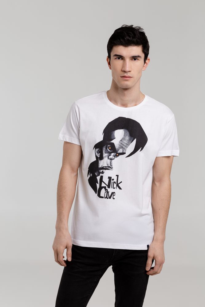 Футболка «Меламед. Nick Cave», белая / Миниатюра WWW (1000)