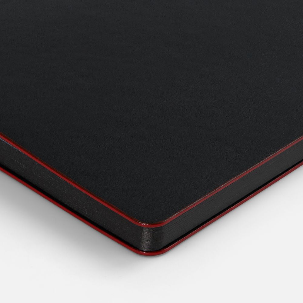 Ежедневник Trait, недатированный, черный с красным / Миниатюра WWW (1000)