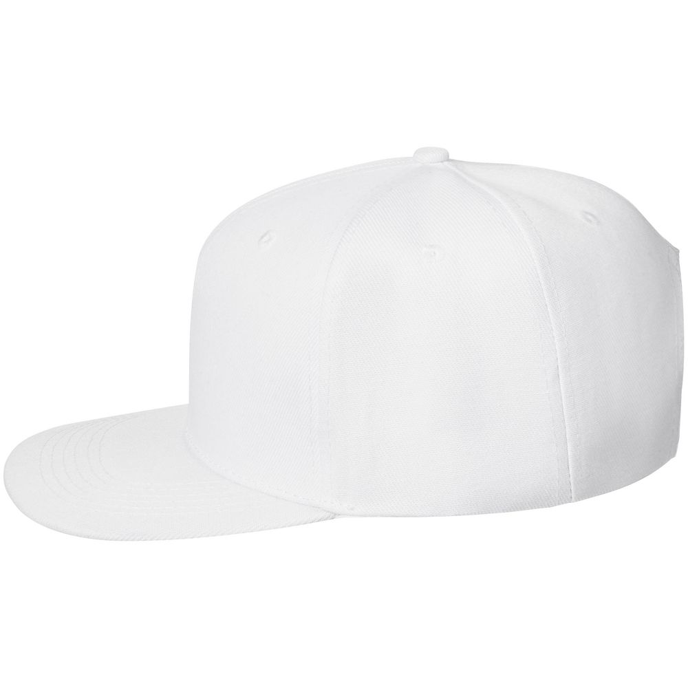 Бейсболка Snapback с прямым козырьком, белая / Миниатюра WWW (1000)