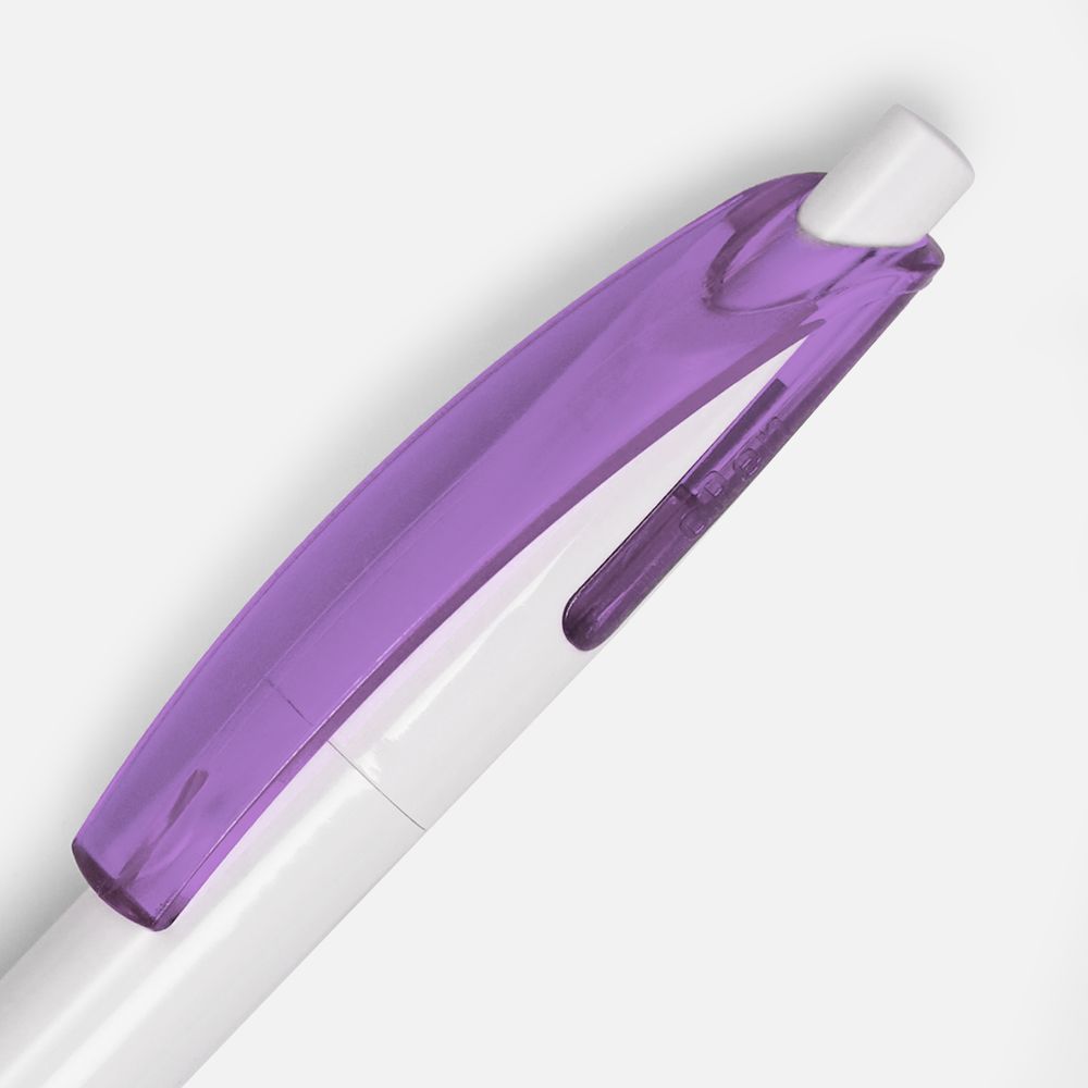 Ручка шариковая Bento, белая с фиолетовым / Миниатюра WWW (1000)