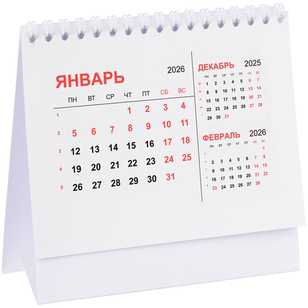 Календарь настольный Datio, белый / Миниатюра WWW (1000)