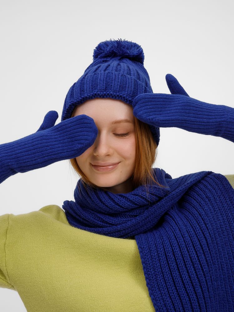 Шарф HappyGo, синий / Миниатюра WWW (1000)