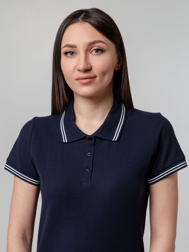 Рубашка поло женская Virma Stripes Lady, темно-синяя / Миниатюра WWW (1000)