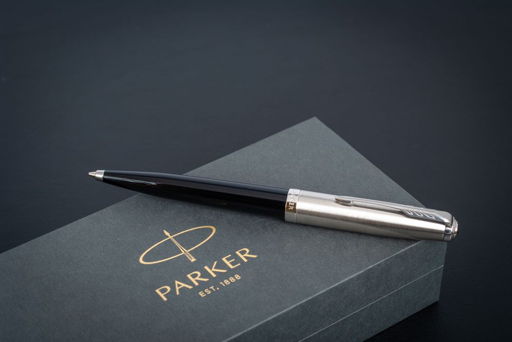 Ручка шариковая Parker 51 Black CT, черная / Миниатюра WWW (1000)