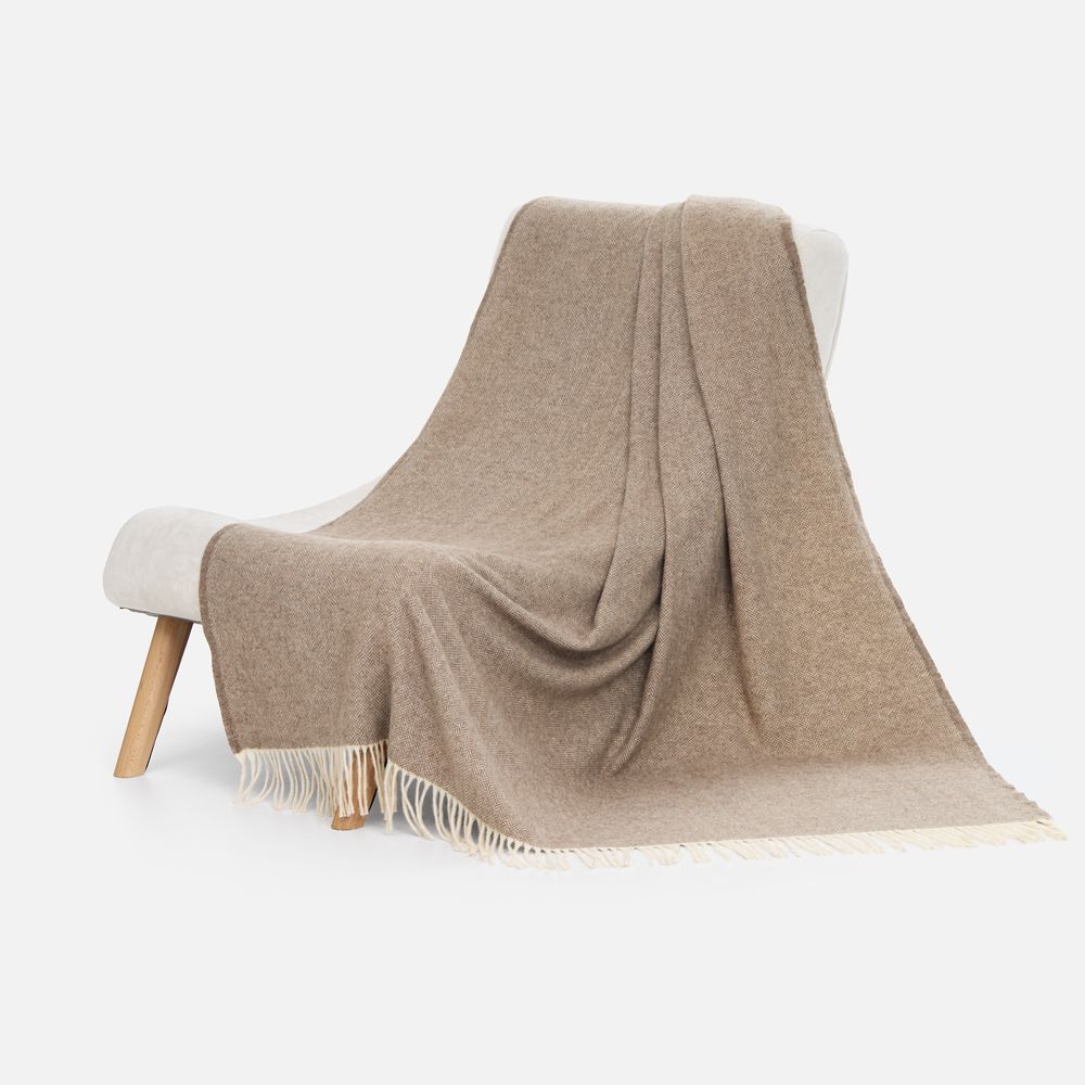 Плед Barolo, бежевый / Миниатюра WWW (1000)