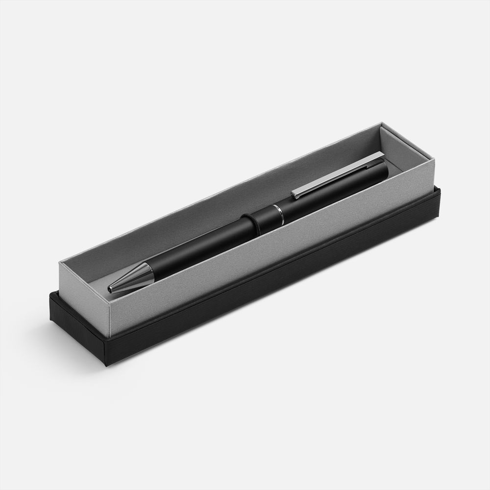 Ручка шариковая Blade Soft Touch в футляре, черная / Миниатюра WWW (1000)