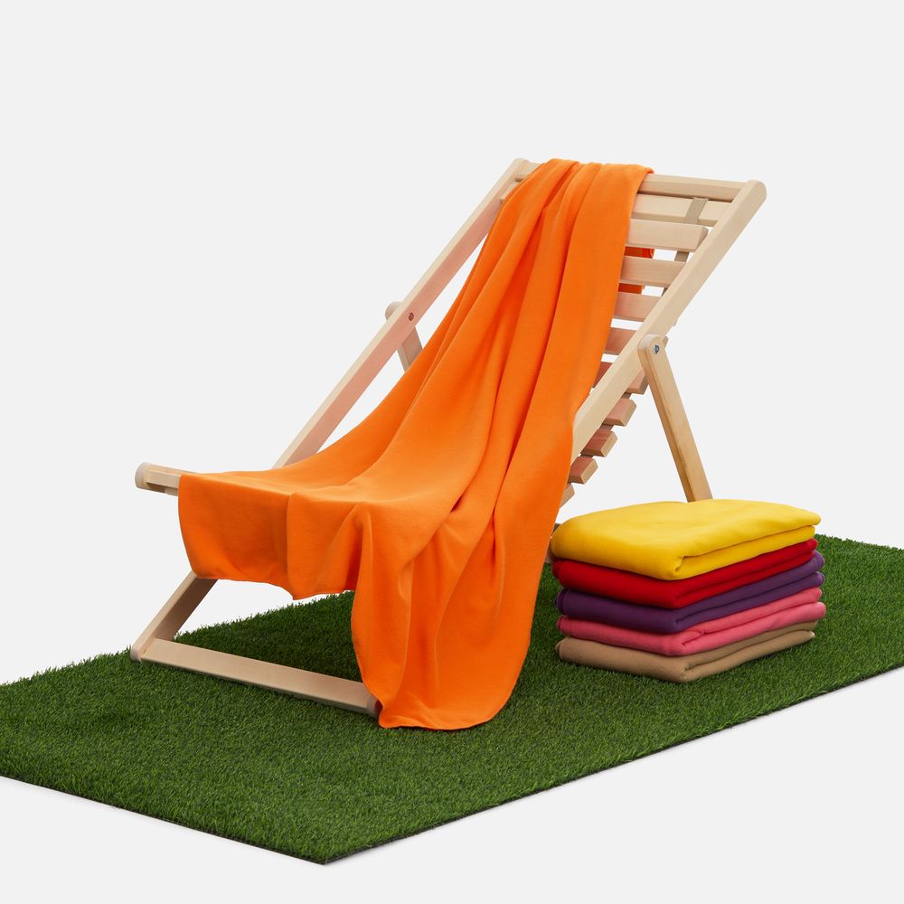 Флисовый плед Warm&Peace XL, оранжевый / Миниатюра WWW (1000)