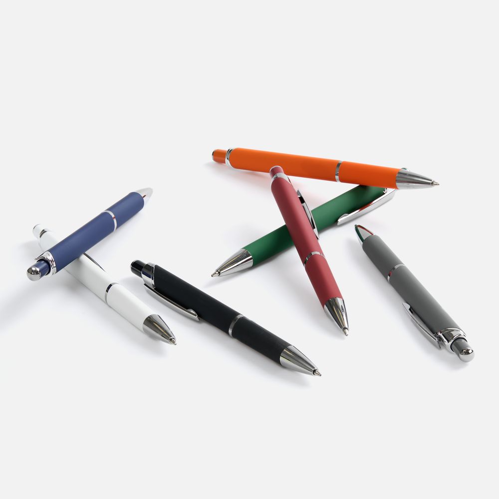 Ручка шариковая Chromos Soft Touch, оранжевая / Миниатюра имиджевого (1000)