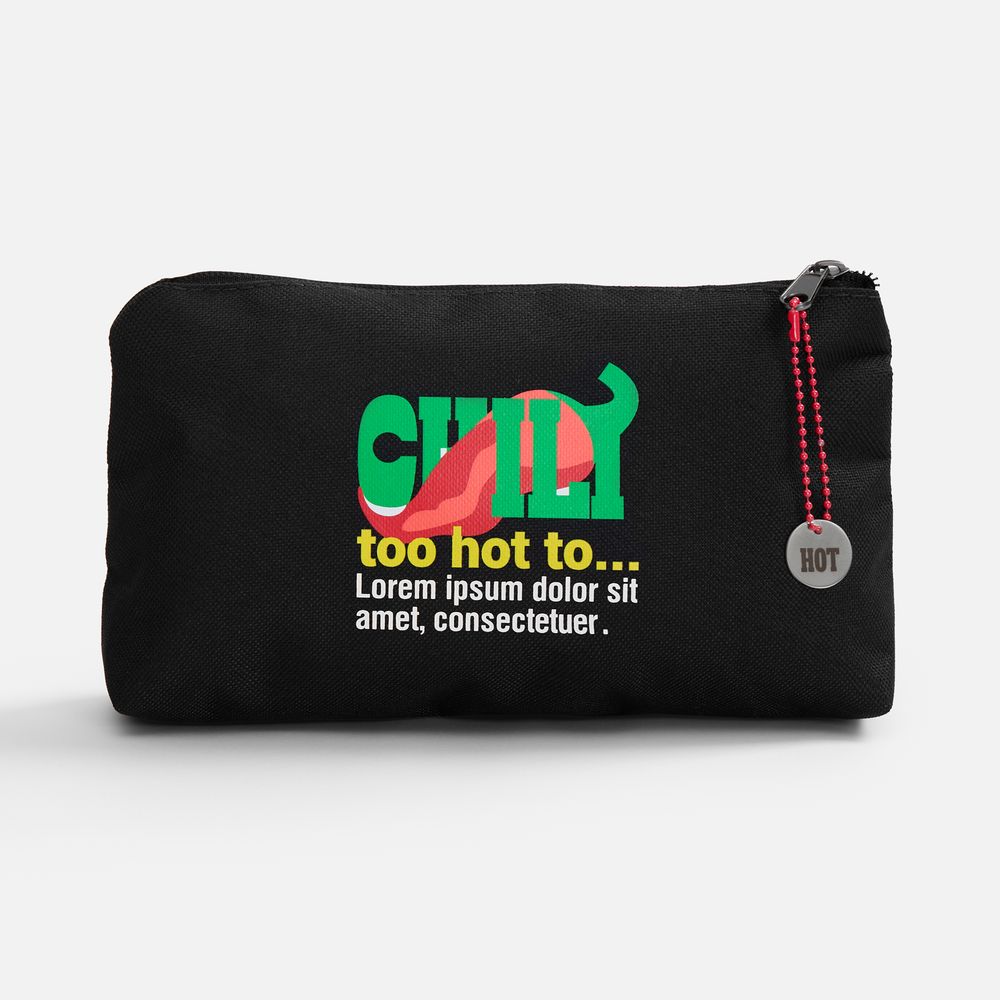 Косметичка Looksi, черная / Миниатюра нанесения (1000)