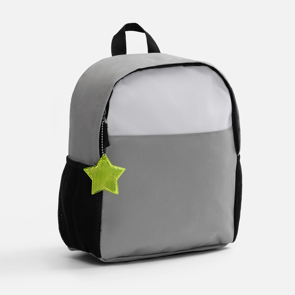 Пешеходный светоотражатель с цепочкой «Звезда», желтый неон / Миниатюра WWW (1000)