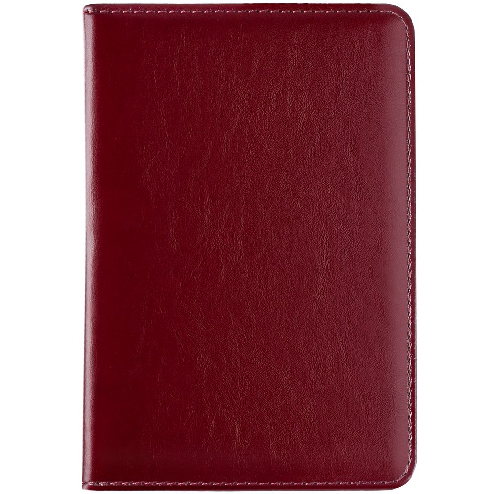 Обложка для паспорта Signature, бордовая с бежевым / Миниатюра WWW (1000)