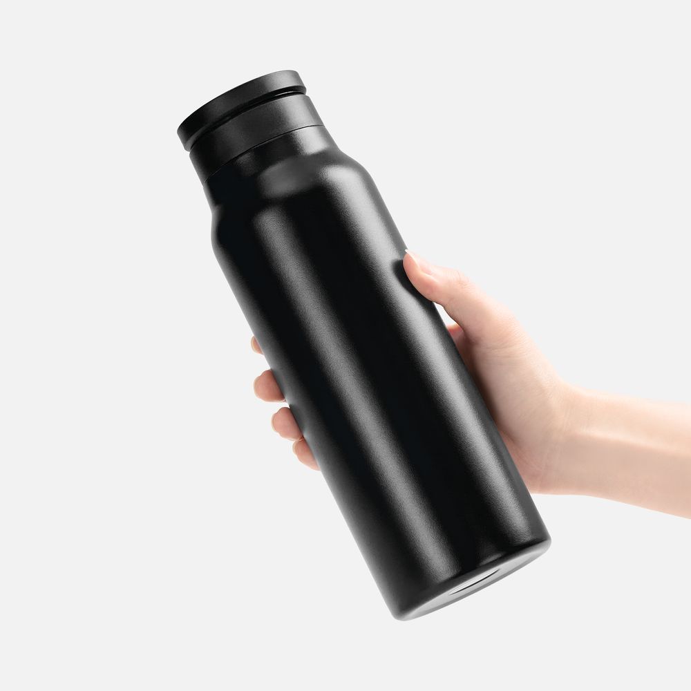 Термобутылка Magnus с магнитным держателем для телефона, черная / Миниатюра WWW (1000)