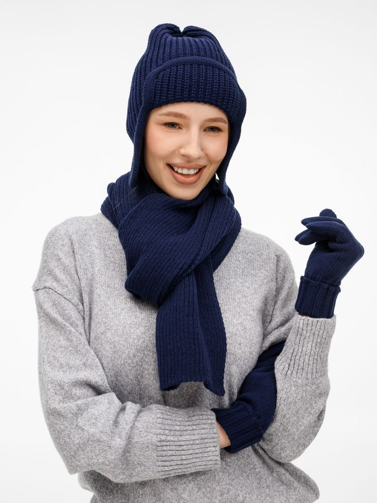 Шапка-ушанка Catch Match, темно-синяя / Миниатюра WWW (1000)