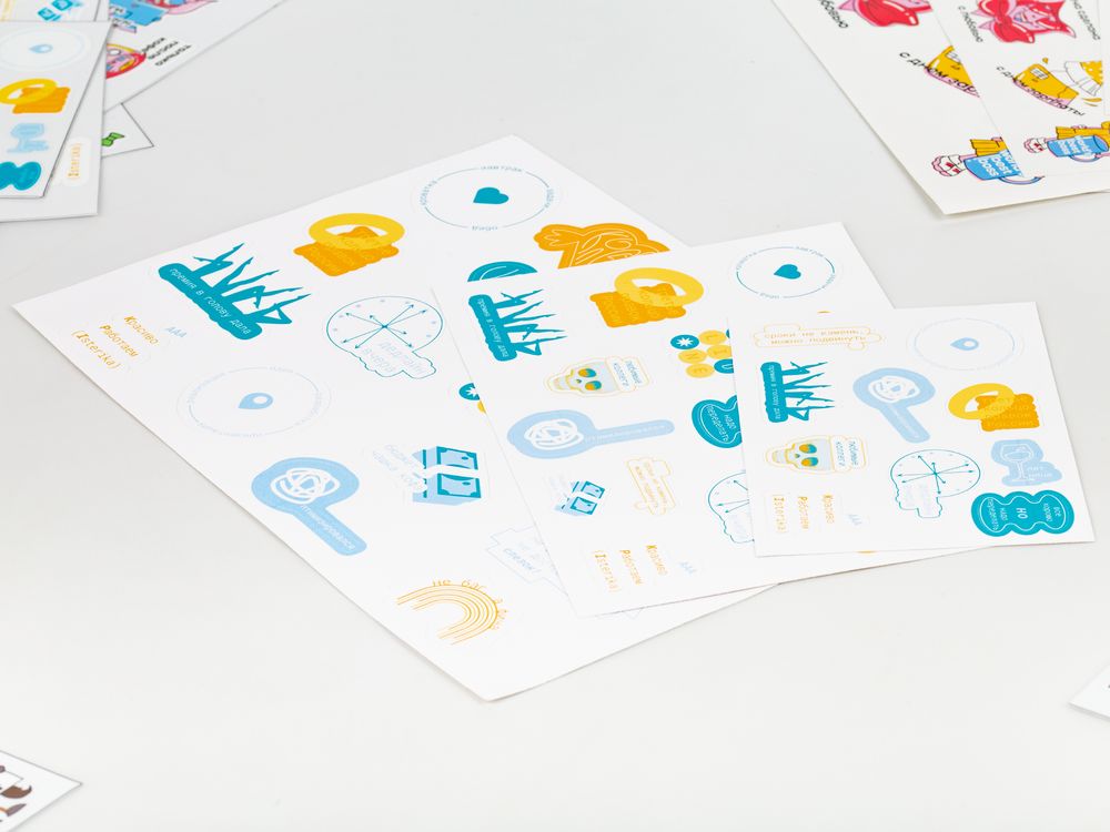 Наклейки из ПВХ Sticker Pack на заказ, M / Миниатюра WWW (1000)