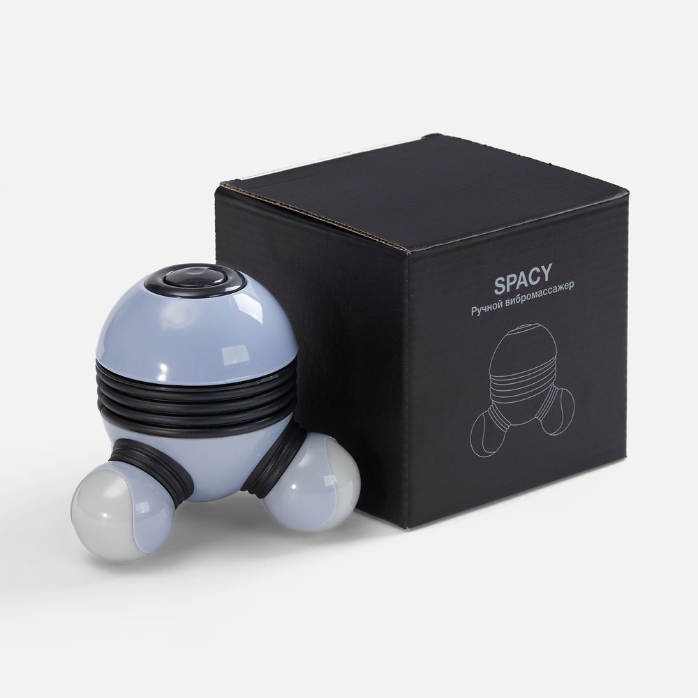Ручной вибромассажер Spacy, серый с черным / Миниатюра (упак) (1000)