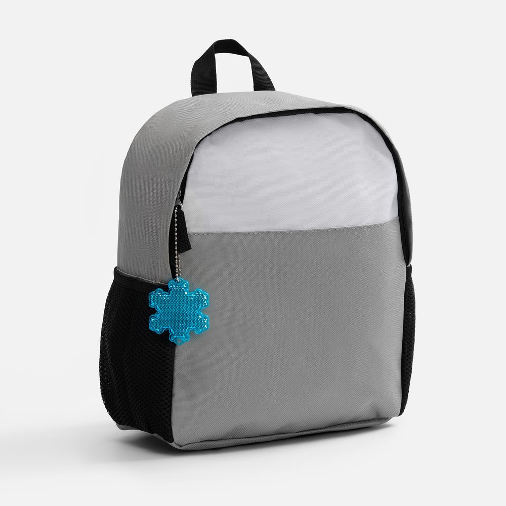 Пешеходный светоотражатель с цепочкой «Снежинка», синий / Миниатюра WWW (1000)