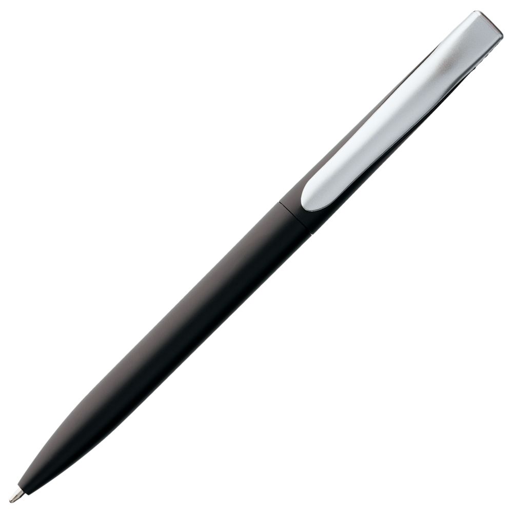 Ручка шариковая Pin Silver, черный металлик / Миниатюра WWW (1000)