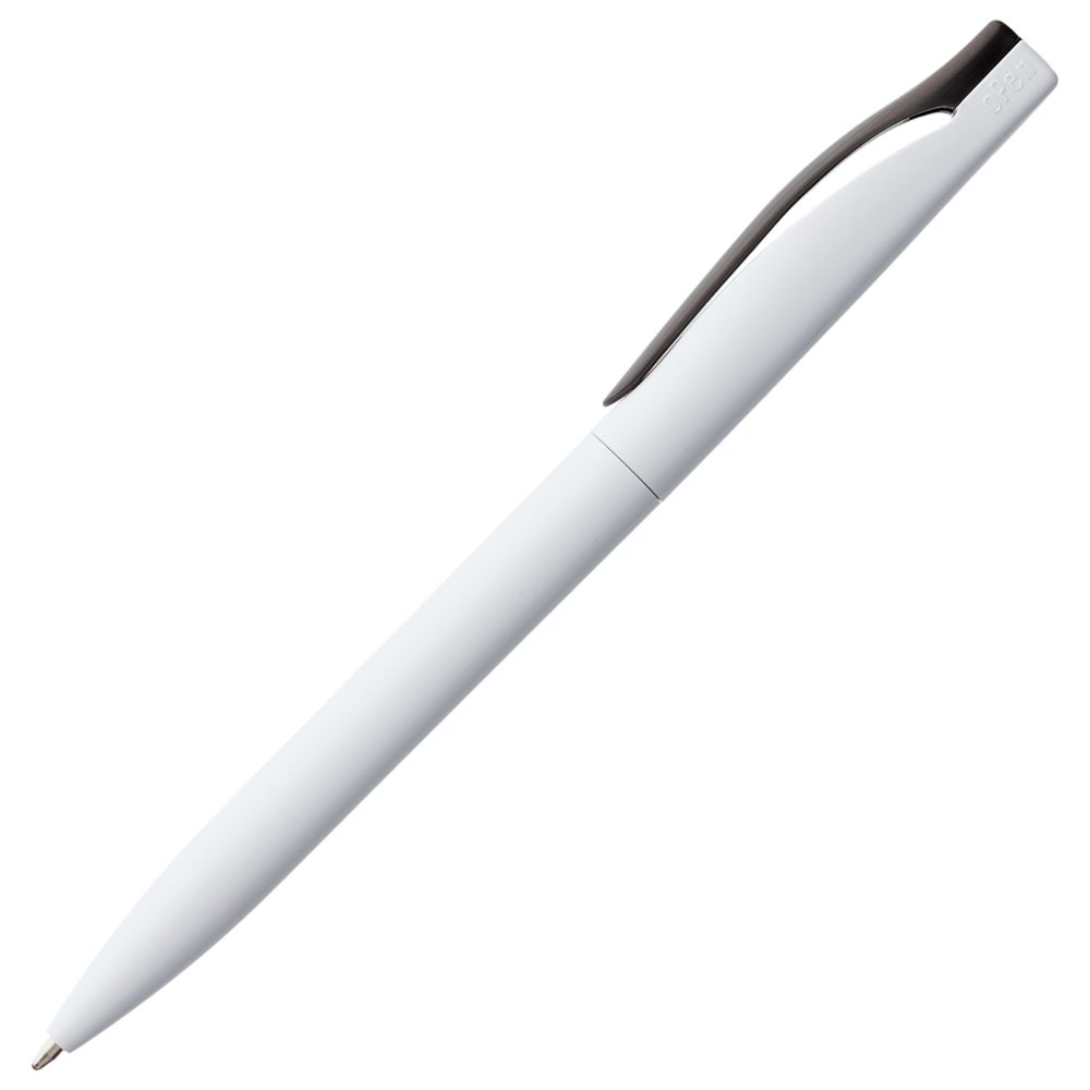 Ручка шариковая Pin, белая с черным / Миниатюра WWW (1000)