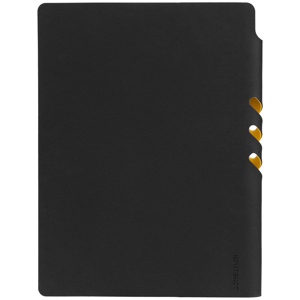Ежедневник Flexpen Black, недатированный, черный с желтым / Миниатюра WWW (1000)