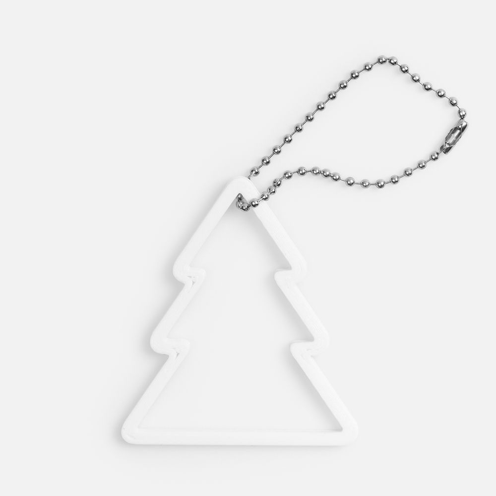 Подвеска «Елочка», 3D-печать, белая / Миниатюра WWW (1000)