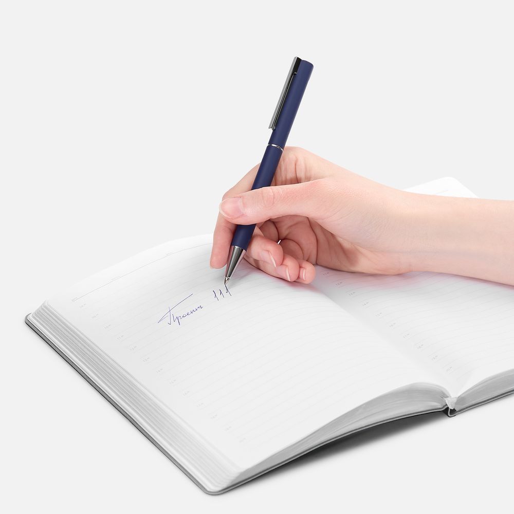 Ручка шариковая Blade Soft Touch, синяя / Миниатюра WWW (1000)