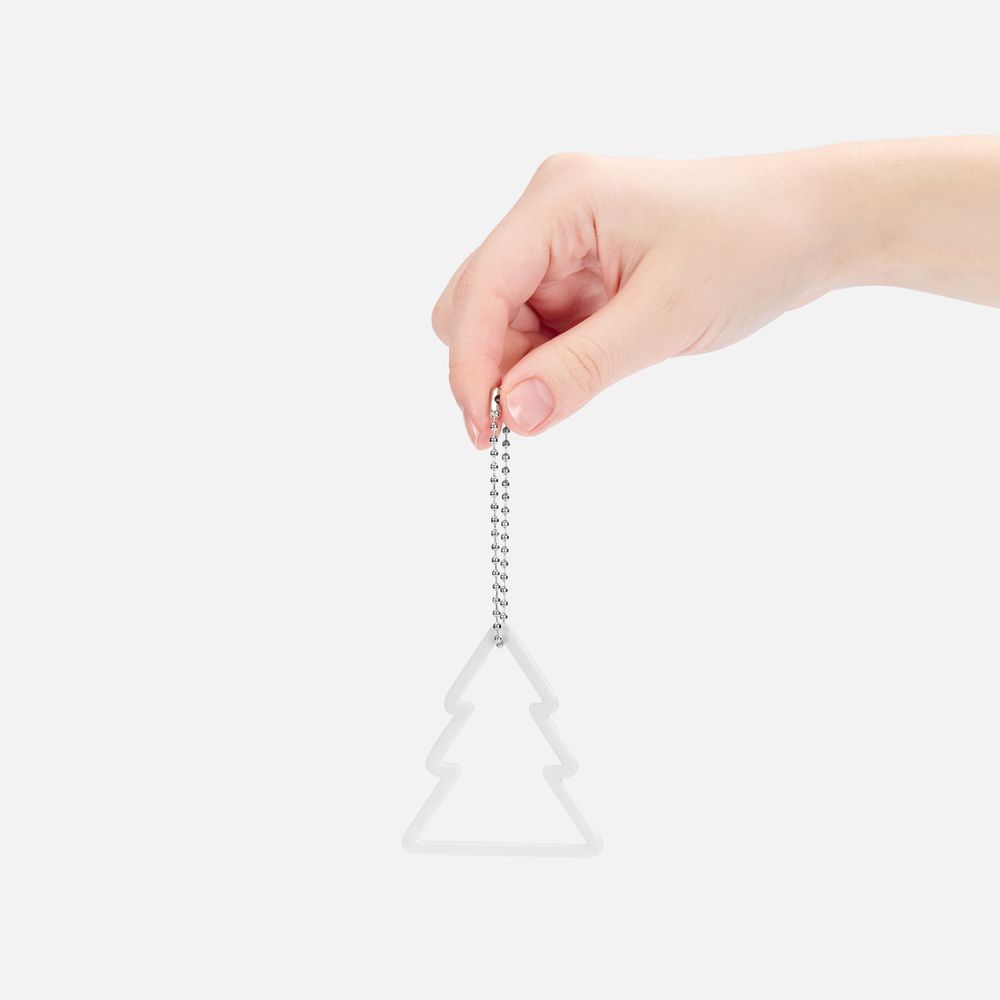 Подвеска «Елочка», 3D-печать, белая / Миниатюра WWW (1000)