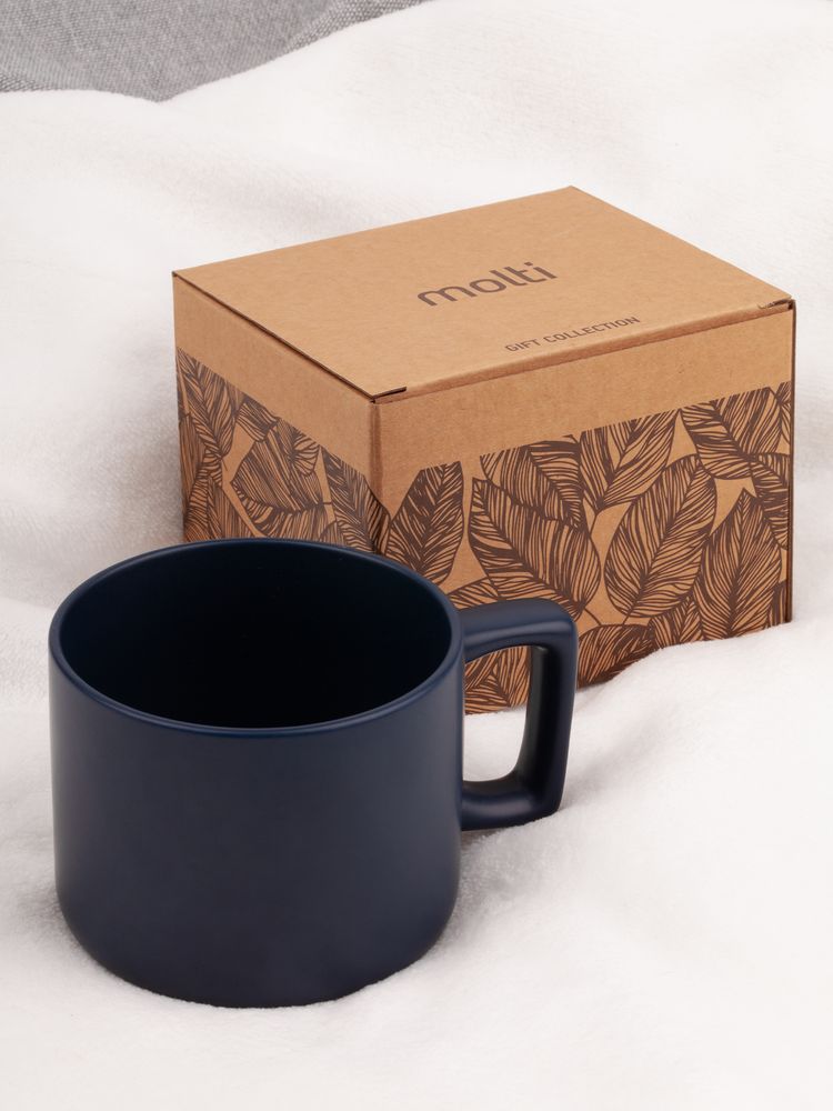 Чашка Jumbo в коробке матовая, темно-синяя / Миниатюра имиджевого (1000)