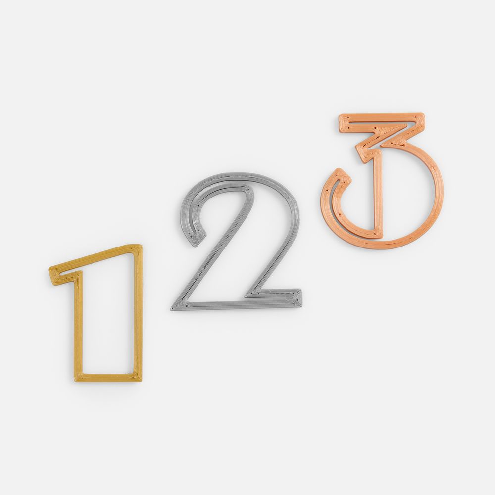 Подвеска Symbol, 3D-печать на заказ, цифра 1 / Миниатюра WWW (1000)