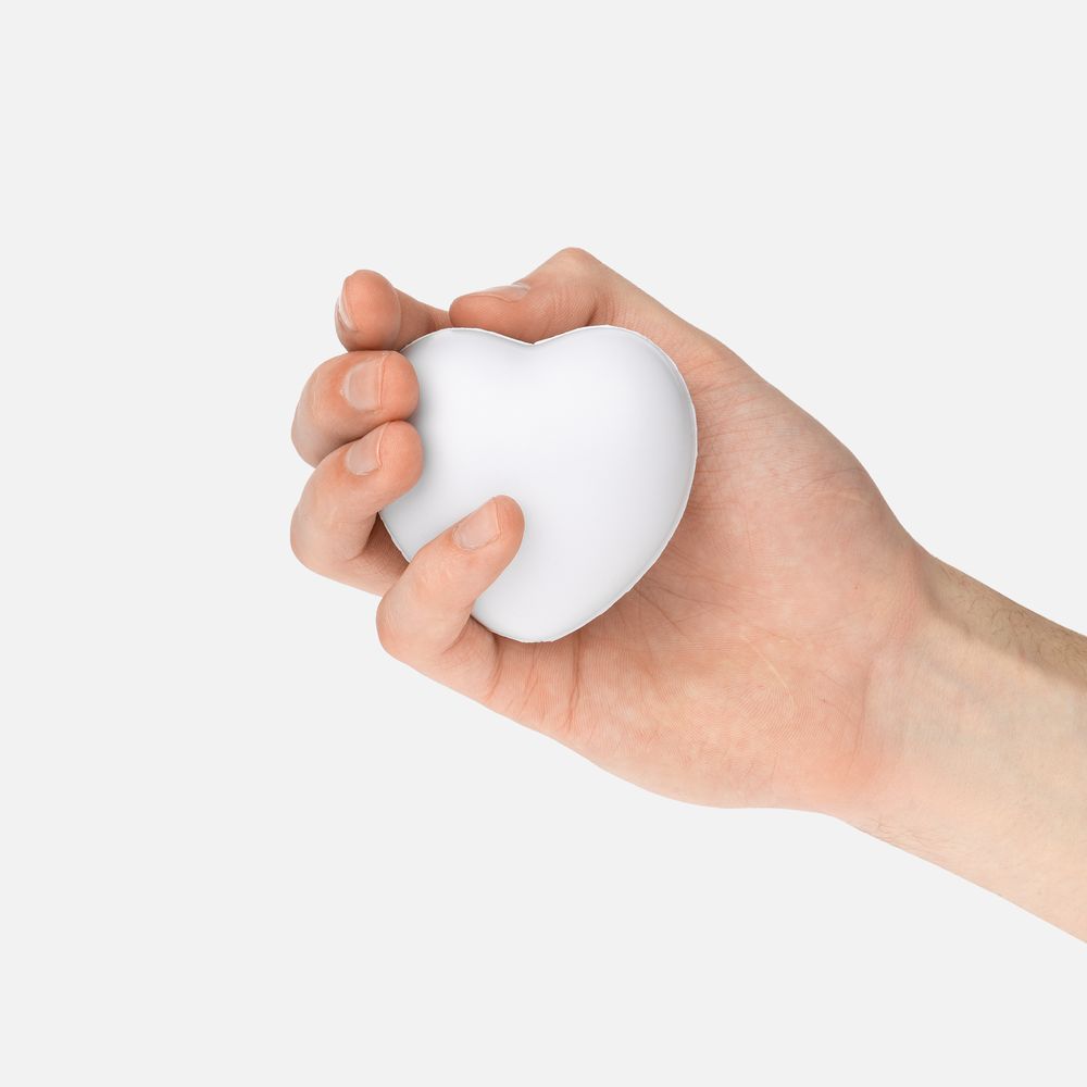 Антистресс «Сердце», белый / Миниатюра WWW (1000)