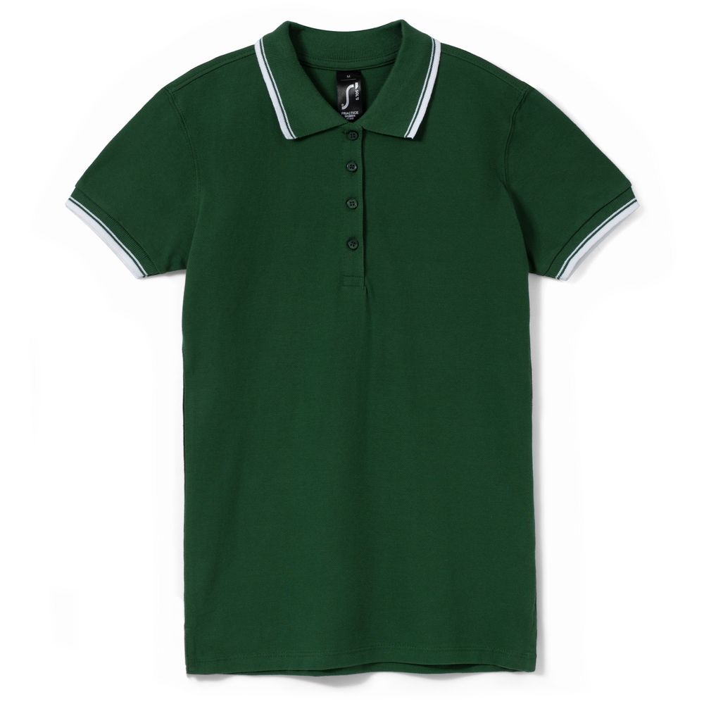 Рубашка поло женская Practice Women 270, зеленая с белым / Миниатюра WWW (1000)