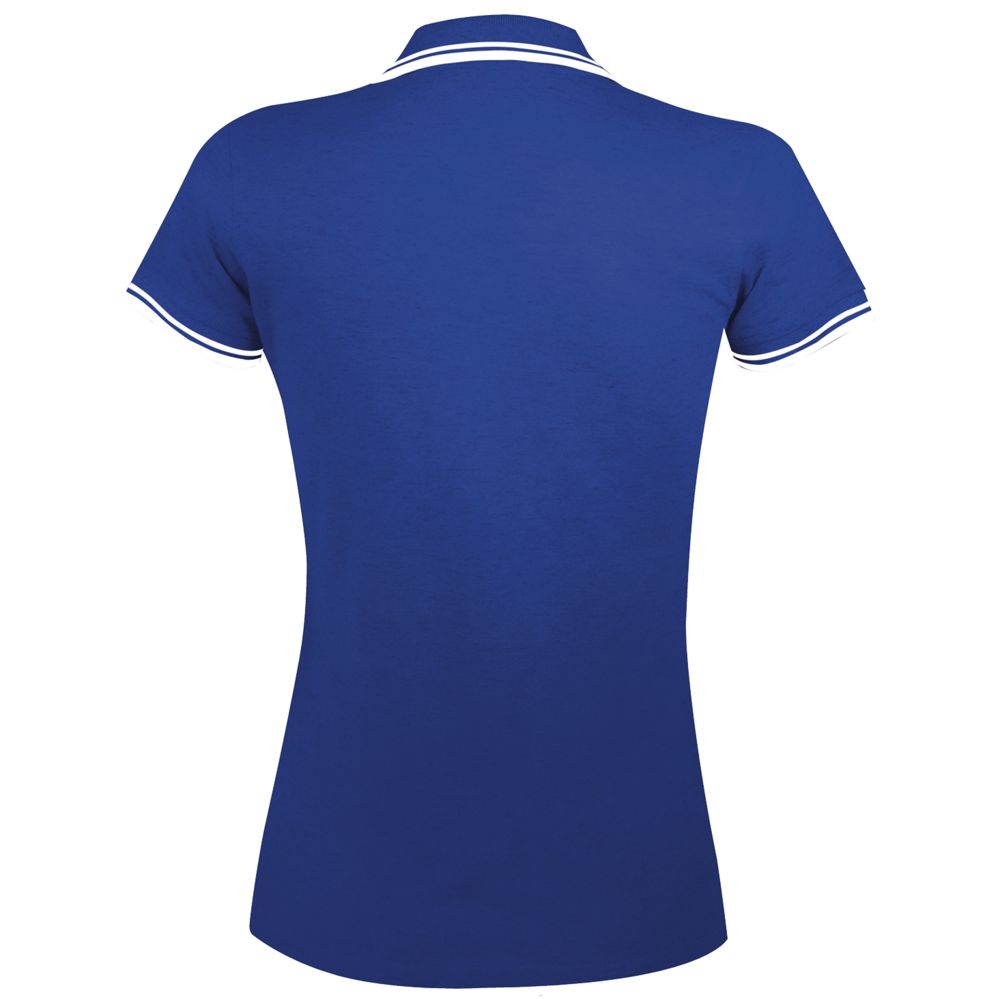 Рубашка поло женская Pasadena Women 200 с контрастной отделкой, ярко-синяя с белым / Миниатюра WWW (1000)