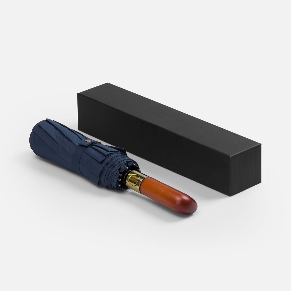 Зонт складной Cloudburst в подарочной упаковке, темно-синий / Миниатюра (упак) (1000)