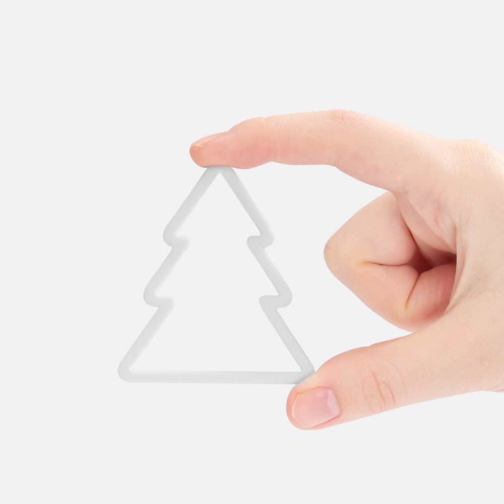 Подвеска «Елочка», 3D-печать, белая / Миниатюра WWW (1000)