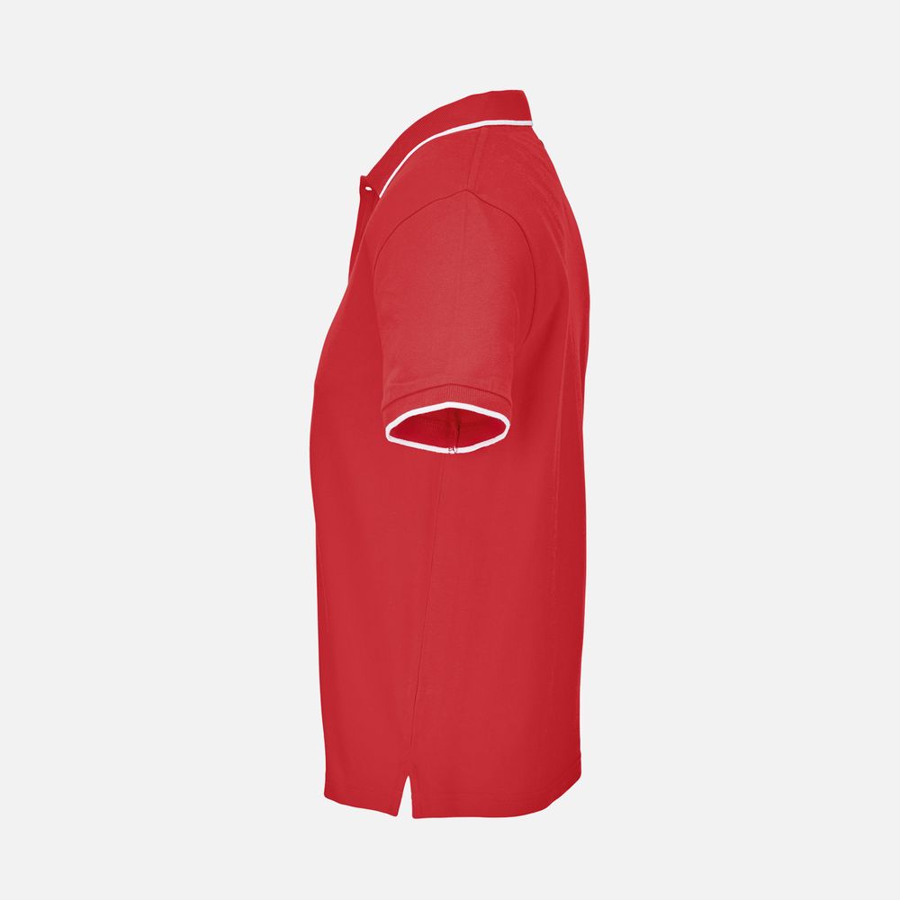 Рубашка поло унисекс Palermo, красная с белым / Миниатюра WWW (1000)