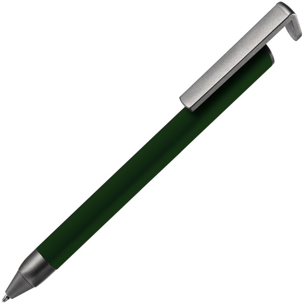 Ручка шариковая Standic с подставкой для телефона, зеленая / Миниатюра WWW (1000)