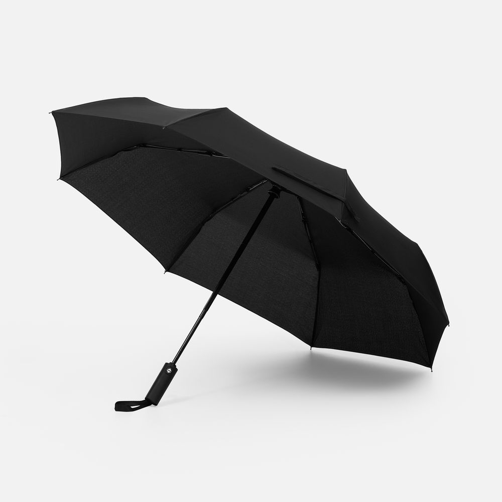 Зонт складной Smooth Move с плавным закрытием, черный / Миниатюра WWW (1000)