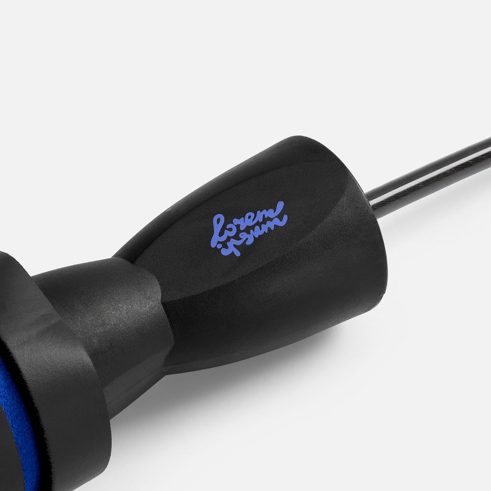 Беспроводная скакалка Silentino, черная с синим / Миниатюра нанесения (1000)