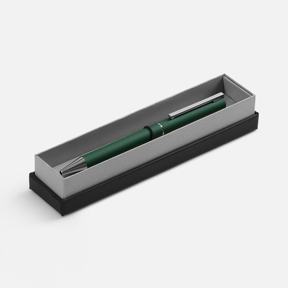 Ручка шариковая Blade Soft Touch в футляре, зеленая / Миниатюра WWW (1000)