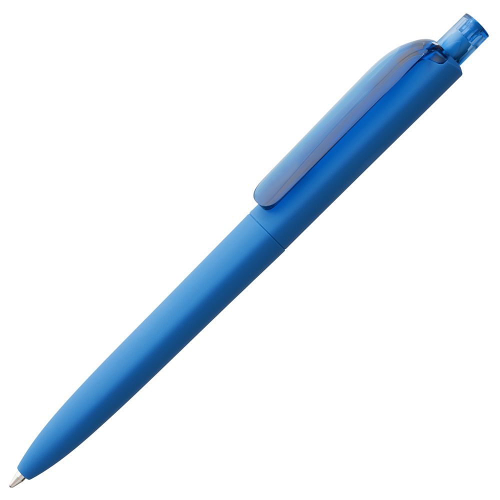 Ручка шариковая Prodir DS8 PRR-T Soft Touch, голубая / Миниатюра WWW (1000)