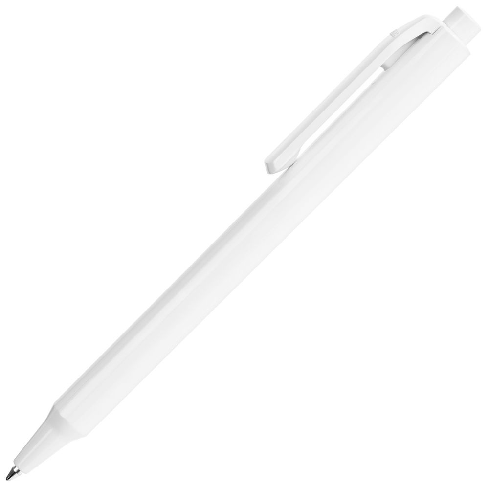 Ручка шариковая Pigra P04 Polished, белая / Миниатюра WWW (1000)