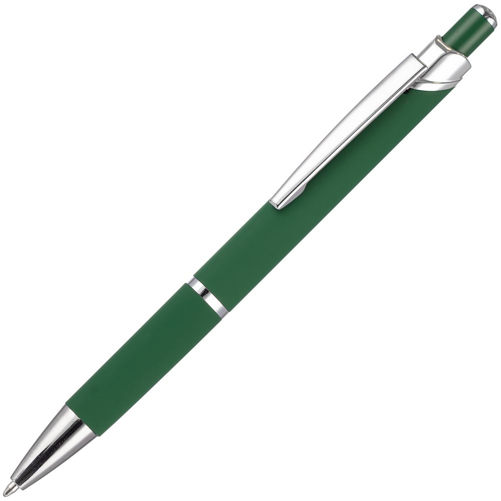 Ручка шариковая Chromos Soft Touch, зеленая / Миниатюра WWW (1000)