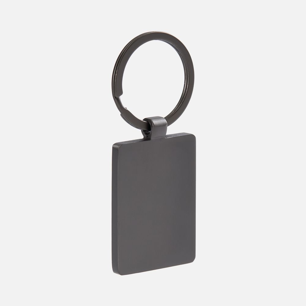 Брелок Gun Metal Leather Rectangle, графитовый / Миниатюра WWW (1000)