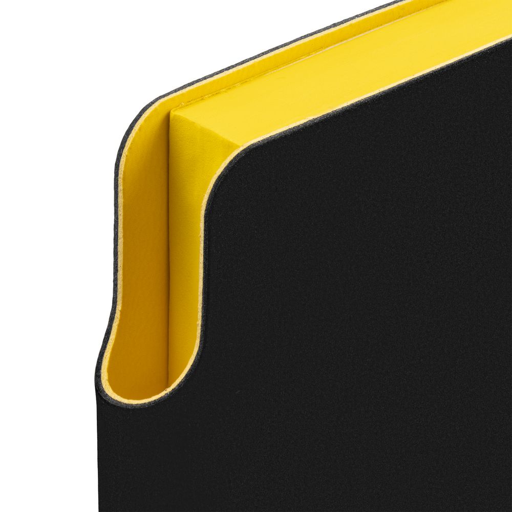 Ежедневник Flexpen Black, недатированный, черный с желтым / Миниатюра WWW (1000)
