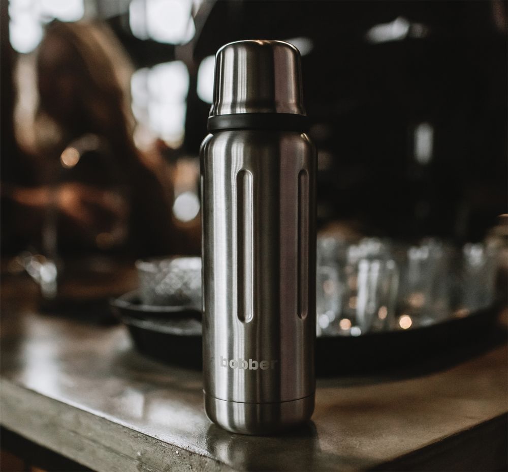 Термос Flask 470, вакуумный, стальной матовый / Миниатюра WWW (1000)