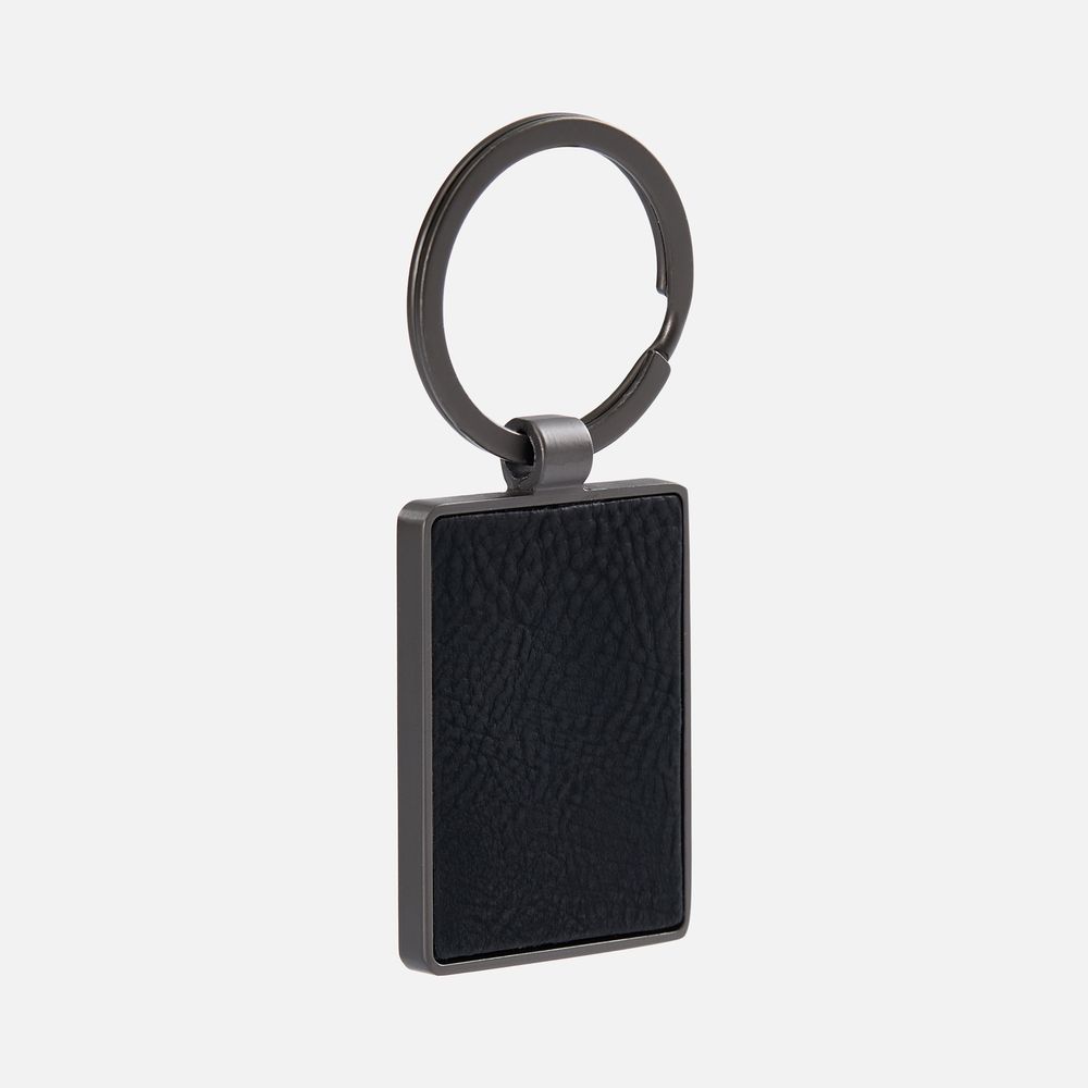 Брелок Gun Metal Leather Rectangle, графитовый / Миниатюра WWW (1000)