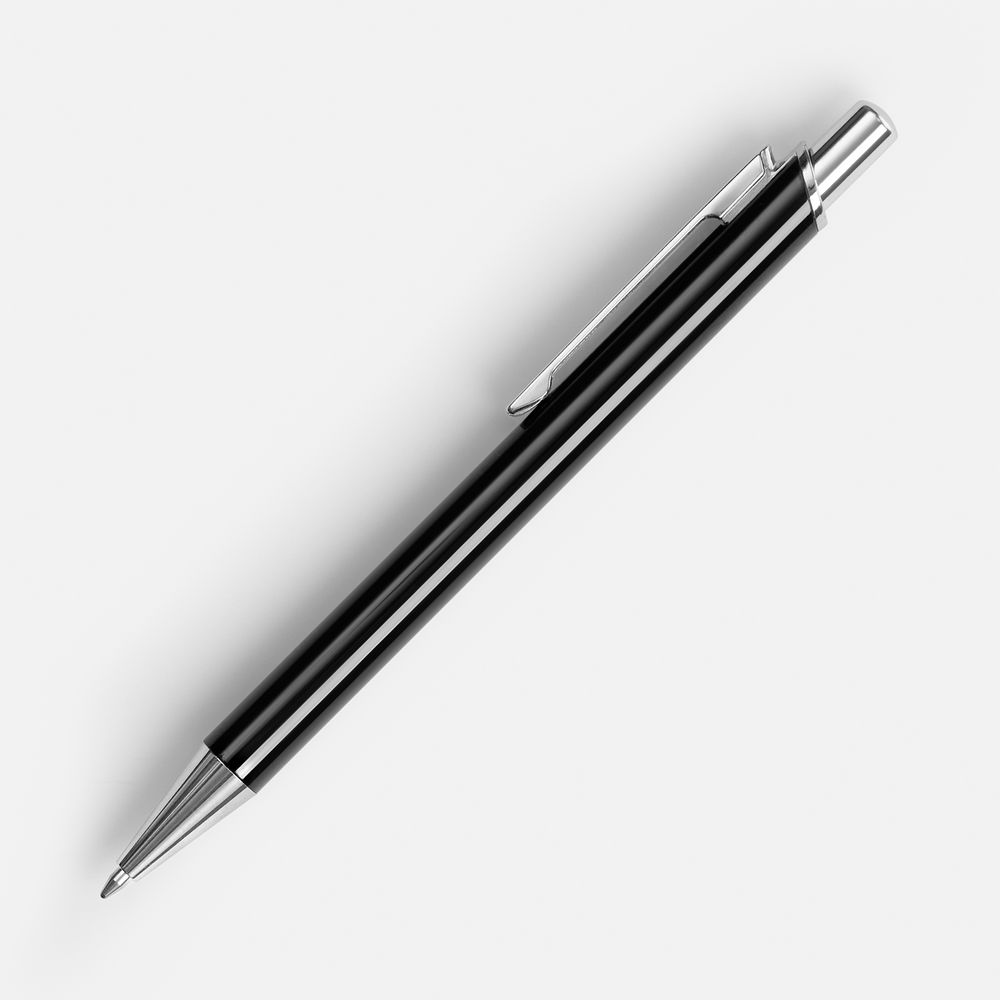 Ручка шариковая Arvent Glossy, черная / Миниатюра WWW (1000)